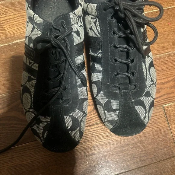 Coach Black Textured Sneakers - Picture 2 of 7